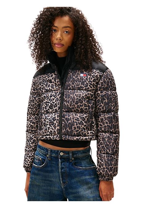 Giubbino imbottito relaxed fit crop LEOPARD Tommy Hilfiger | DW0DW219670HD